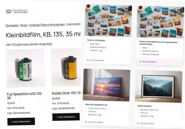 Analoge Filme und online Bestellung